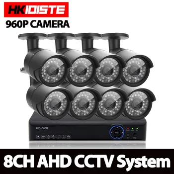 AHD 8CH 1080N HDMI DVR 2500TVL 960 P HD Outdoor Bewakingscamera systeem 8 Kanaals CCTV Surveillance DVR Kit 1.3MP AHD Camera Set