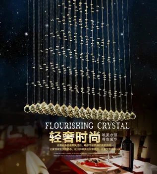 3/5/6 heads k9 crystal led hanglampen armatuur regen drop gordijn lustre opknoping vierkante hanglamp lustres free winkelen