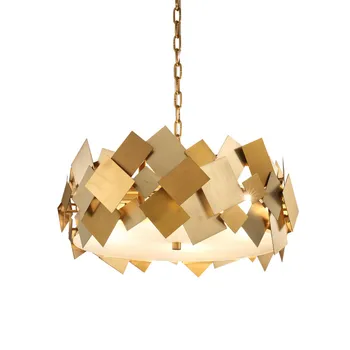 Post-moderne mode creatieve designer gold rvs led e14 hanglamp voor woonkamer eetkamer slaapkamer dia 53/70 cm