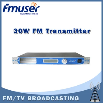 Gratis verzending FU-30/50B 30 W fm-zender 0-30 w power verstelbare radiozender RDS Poort Clear Geluidskwaliteit 6.5mm MIC poort