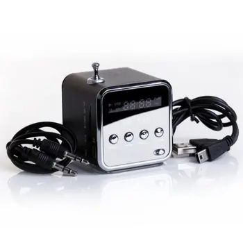 MAHA TD-V26 Draagbare Mini Speaker met Digitale en Micro SD/TF/USB/FM-Zwart/Groen/Argent/Roze
