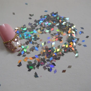 GD24-1 20 g/zak leuke laser zilver kleine diamant nail art glanzend glitter leuke decoratie nail art decoratie
