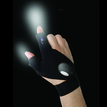 Gratis Verzending Outdoor Vissen Magic Strap Vingerloze Handschoen LED Zaklamp Zaklamp Cover Survival Camping Wandelen Rescue Tool