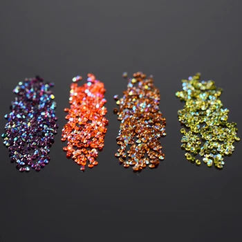 300 Stks/zak 1.2mm Shining Micro Rhinestone Sharp Bodem Micro Kleurrijke Diamonds Mini 3D Nail Art Rhinestone Decoraties