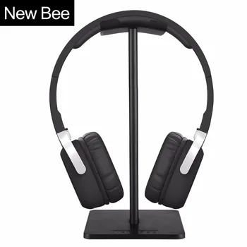 New bee klassieke hoofdtelefoon oortelefoon standhouder hoofdtelefoon standhouder mode display voor hoofdtelefoon beugel voor zwart