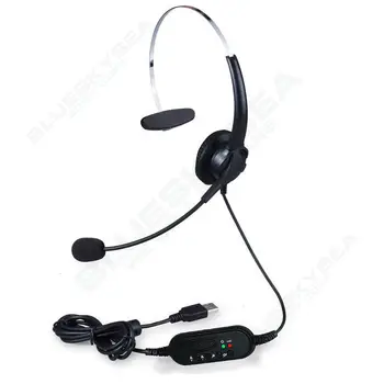 Blueskysea 3 stks/partij usb stereo headset oortelefoon telefoon hoofdtelefoon met mic voor computer laptop