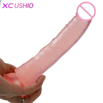 2017 Nieuwe Siliconen Realistische Dildo Met Sterke Zuignap Flexibele Mannen Penis Dildo Vrouwelijke Masturbator Volwassen Speeltjes voor Vrouwen