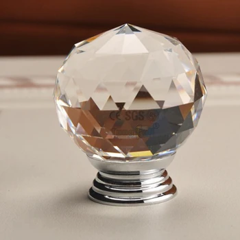 Groothandel Deur Kast Handvat Crystal Ball Handvat-knop Meubels Lade 30mm Knoppen