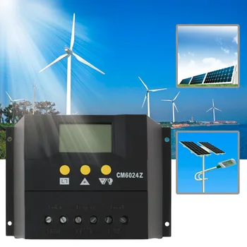 Intelligente PWM LAADMODUS PY6024Z 60A 12-24 V Regulator Solar Laadregelaar LCD Solar Genetator Voltage Control Hot
