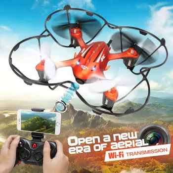F16763 JJRC H6W Wifi FPV Video Real-time Transmissie Headless Drone met 2.0MP HD Camera LED 2.4G 4CH 6-Axle Gyro RC Quadcopter