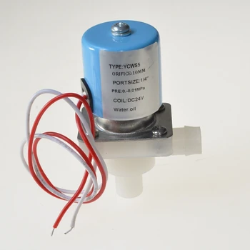 Normaal gesloten elleboog 12.5mm od pp plastic electric magneetventiel 24 v voor water