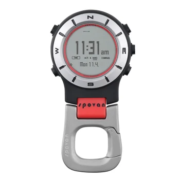 Spovan 3atm waterdichte outdoor sporthorloge aluminium handheld backlight barometer hoogtemeter thermometer kompas digitale horloge