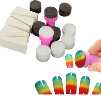 Nail Spons + Stamper Beauty Manicure Tool Nail Art Afbeeldingsstempel voor Gradiëntkleur Template Nail Transfer Make Hot Koop