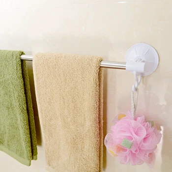 Nieuwe sterke zuignappen handdoek opknoping staaf 60 cm lengte badkamer planken voor home decor verwijderbare vacuüm magic plastic sucker