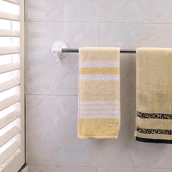 Nieuwe sterke zuignappen handdoek opknoping staaf 60 cm lengte badkamer planken voor home decor verwijderbare vacuüm magic plastic sucker