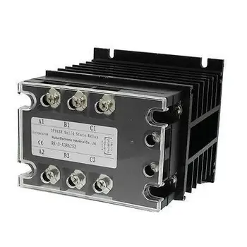 AC-AC 25A 90-280VAC/380vac 3 phase ssr solid state relais w koellichaam