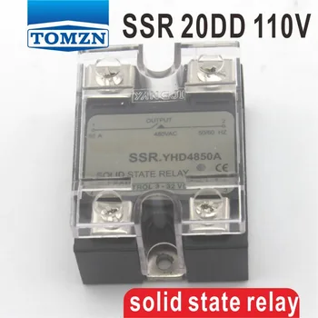 20DD SSR stuurspanning 3 ~ 32VDC uitgang 5 ~ 110VDC DC eenfase DC solid state relais
