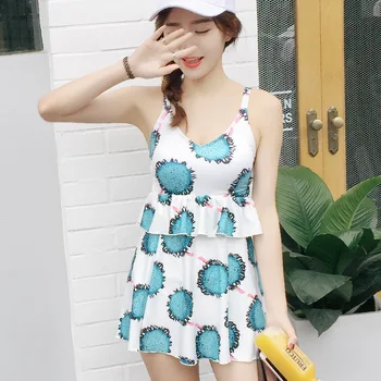Sexy Swimwear Vrouwelijke Plus Size Koreaanse meisje rok push up plavky damy bayan mayo kostuum da bagno