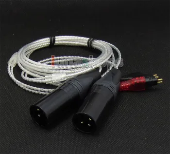 3pin XLR Mannelijke PCOCC + Verzilverd oortelefoon Kabel voor Sennheiser HD414 HD420 HD425 HD430 HD440 HD442 HD450 II SL LN004748