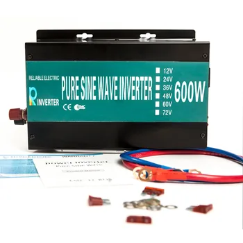 Off Grid 600 W 12 v/24 v/48 v naar 110 v/220 v dc ac voltage Converter Transformator Pure Sinus Auto Omvormer Generator