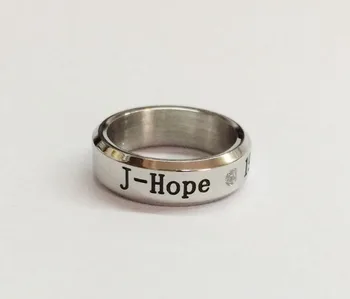 Kpop bts J-Hoop hoop Bangtan kinderen BTS Kpop nieuwe rvs ring sturen Lederen koord Ring Box
