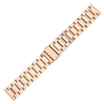 Rvs Horloge Band + Snelsluiting Pins voor Pebble Tijd Ronde 20mm Bradley Timepiece Vervanging Pols Riem Armband