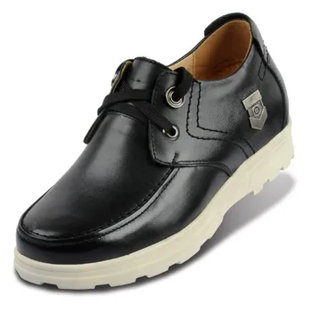 Lift Schoenen Casual Lederen Flats Schoenen Verheffen Hoge 8 cm voor Mode Jongens Match Jeans Meer Kleur Maat 37-43