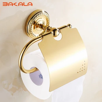 Gratis Verzending BAKALA Modieuze Gold Plaat Gilded Single Layer Badkamer Accessoires Rack Z-9006K