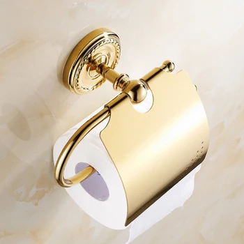 Gratis Verzending BAKALA Modieuze Gold Plaat Gilded Single Layer Badkamer Accessoires Rack Z-9006K