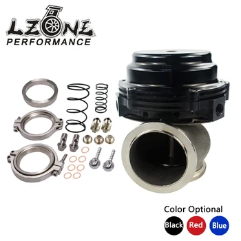 LZONE RACING-Water cooler 44mm TL Wastegate externe turbo rood/blauw/zwart Met Flens/Hardware MV-R watergekoelde w/logo JR5834