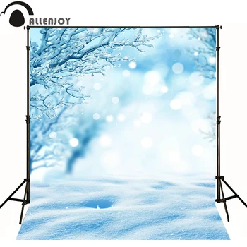 Allenjoy foto achtergrond Licht sneeuw twig wit vinyl baby achtergronden voor fotografie 8x8 ft Computer afdrukken
