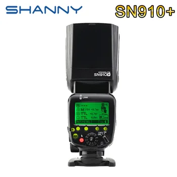 2016 nieuwe shanny sn910 + flash speelite i-ddl draadloze master w/slave flitser, hss 1/8000 s, gn60 voor nikon d800 d610 d750 camera