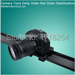 Gratis verzending 32 ''80 cm 1 m licht track slide dolly dslr video geleiderail portable desktop lightrail camera slider super rail