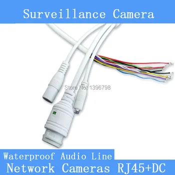 Netwerk bewakingscamera's draad RJ45 + DC met audio functie waterdichte IP camera staarten