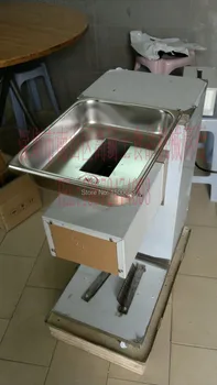 Gratis verzending 220 v 110 v QE vlees cutter machine met katrol vlees slicer Alle Rvs Blades