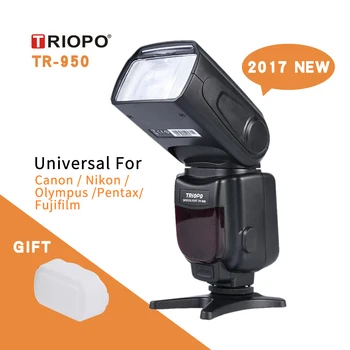 Nieuwe Triopo TR-950 Flash Light Speedlite Universele Voor Sony Fujifilm Olympus Nikon Canon 650D 550D 450D 1100D 60D 7D 5D camera