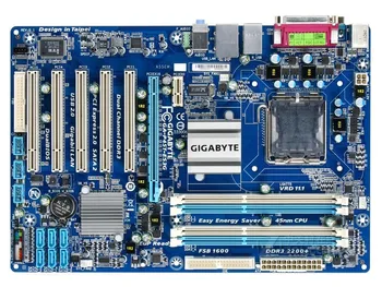 Voor gigabyte ga-p45t-es3g originele moederbord p45 desktop motherborad p45t-es3g lga 775 ddr3 16 gb atx boards