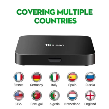 1700 Plus Iptv Abonnement Andoid Tv Box S905X met Europese USA rusland Italië Iptv Kanalen Smart Tv Set Top Box Mediaspeler