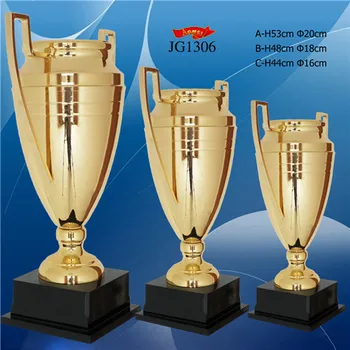 Big size winnaar trofee prestatie trofee award metalen trofee cup voor kampioen runner-up en tweede runner-up