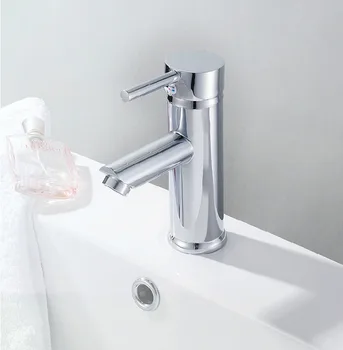 Gratis verzending Massief messing enkel handvat luxe badkamer kraan, goede kwaliteit en moderne sink mengkraan, torneira cozinha, ZG-36