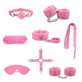 8 Stks Fetish Onder De Bed Hoofdsteunen Bondage System In Roze Speeltjes voor Koppels