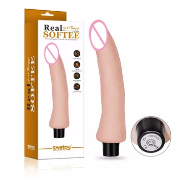 Lovetoy 10 snelheden sex vibrators voor vrouwen real zachte zachte tpe vibrerende dildo speeltjes magic wand massage penis