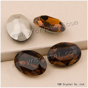 #4120 10*14mm 13*18mm 18*25mm Oval Fancy Crystal Gerookte Topaz Glas Crystal Sieraden Maken, DIY Accessoire