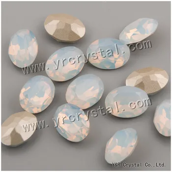 #4120 10*14mm 13*18mm 18*25mm Oval Fancy Crystal Wit Opaal Glas Crystal Sieraden Maken, DIY Accessoire Steentjes