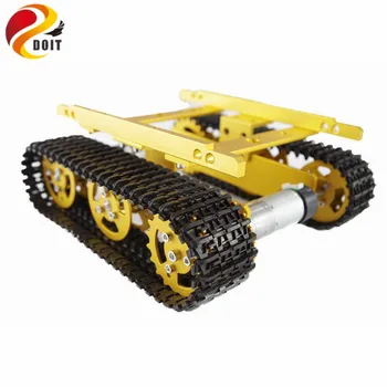 Officiële doit t100 aluminiumlegering metalen speelgoed spoor tank caterpillar auto chassis bijgehouden crawler track gemonteerd diy rc