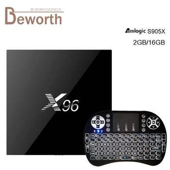 X96 Amlogic S905X Android 6.0 TV Box Quad Core 2G 16G WIFI 4 K * 2 K H.265 Marshmallow HDMI Smart Mediaspeler Set Top Box VS A95X