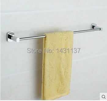 Messing materiaal verchromen Muurbevestiging 60 cm lengte single handdoek bar badkamer accessoires