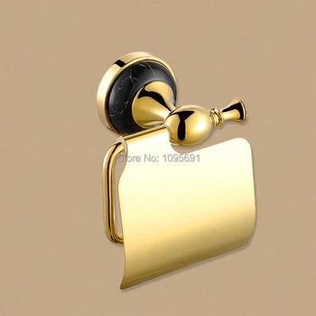 MAIDEER Luxe messing & marmer golden toiletrolhouder, papierrol rack, tissue doos tissue roll Badkamer accessoires