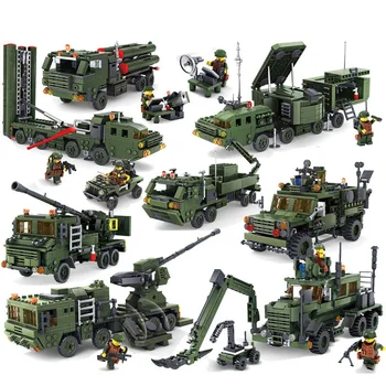 4 stks/set DIY Blok onderwijsprojecten Bouwstenen Sets Militaire Leger Tank kinderen DIY Onderwijs e Kinderen Speelgoed Kerstcadeau lepin