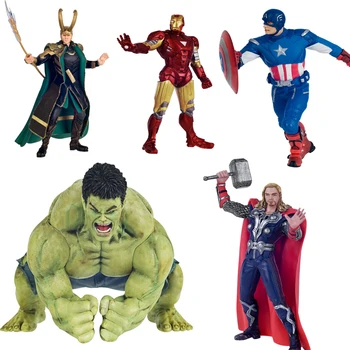 De hulk avengers loki iron man action figure speelgoed 2016 nieuwe captain america met schild ironman thor hamer figuras beeldje